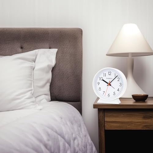 No Ticking Silent Alarm Clock with Snooze Light