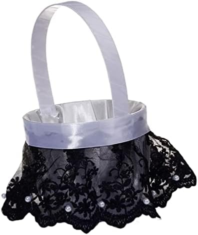AMLESO Delicate Wedding Flower Girl Basket Black 866x472 Inch