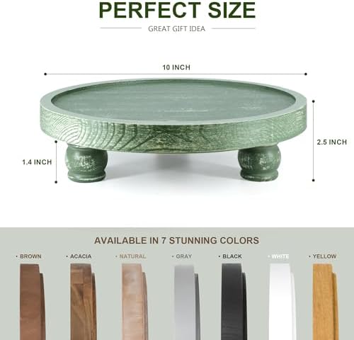 EOSAHR Farmhouse Green Wood Riser for Home Decor