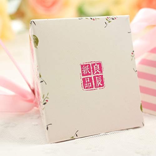 Toyvian 25 Pack Triangle Wedding Gift Boxes Double-sided Printing Pink
