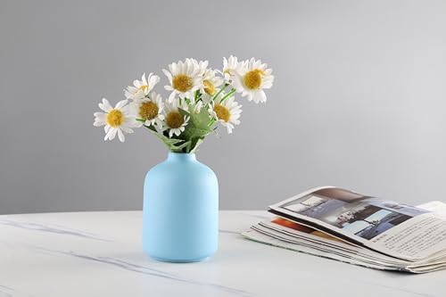 Blue Ceramic Vase for Home Decoration and Flower Arrangements