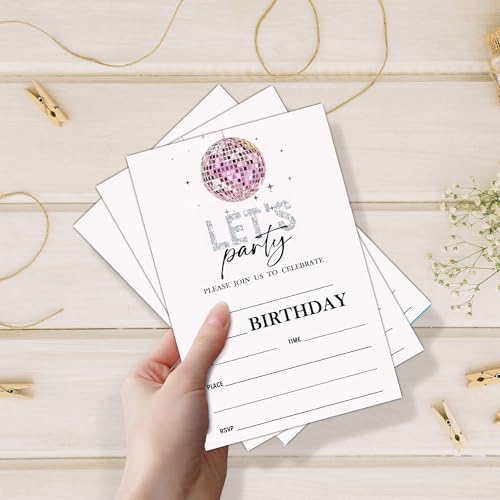 Geuro Disco Birthday Party Invitation Cards