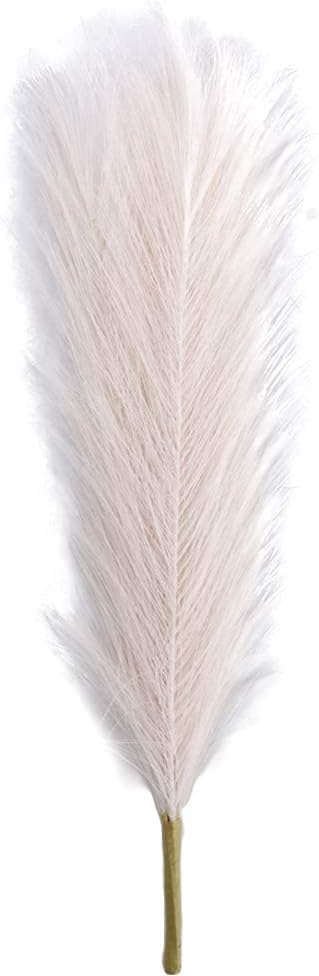 Ivory Dried Pampas Grass Branches 17 Inch for Home Wedding Decor