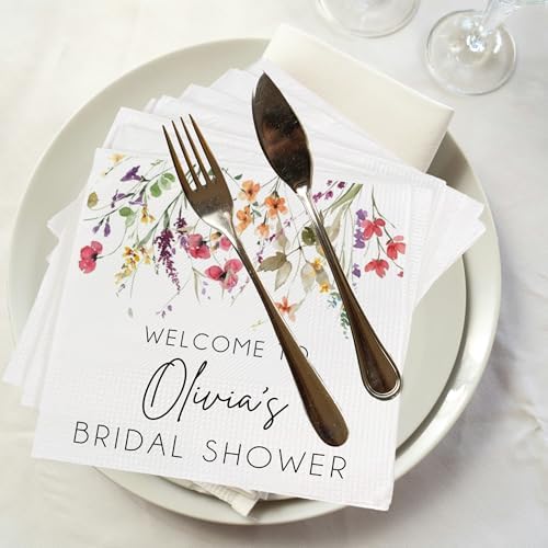 Custom Bridal Shower Napkins with 15-1000 Packs