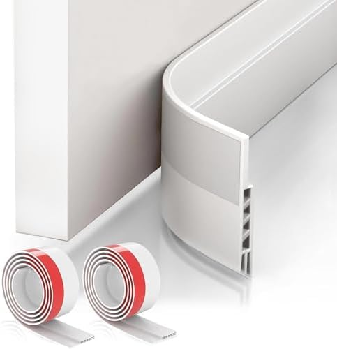 Suptikes 2 Pack Door Draft Stopper White 18x37 Inches