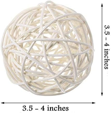 Bag of Brown Natural Wicker 4 Inch Twig Orbs - 9 Pieces