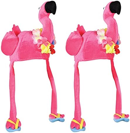 Beistle Unisex Plush Pink Flamingo Hat for Parties