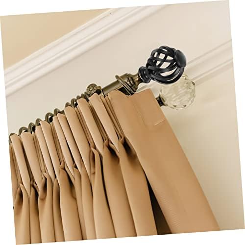 ABOOFAN 2pcs Crystal Plastic Curtain Rod Ends