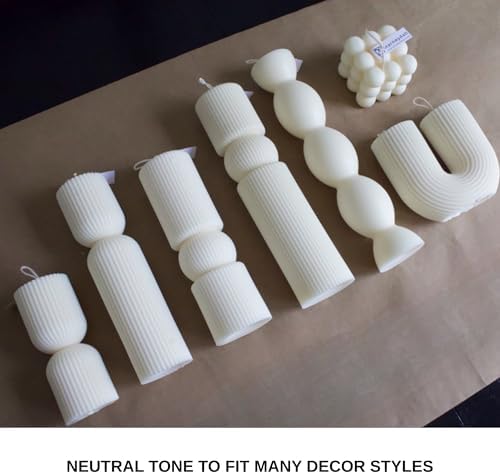7Pc Large Pillar Candle Set Minimalist Decor