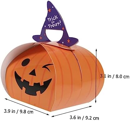 10 Pack Halloween Treats Box Pumpkin Design