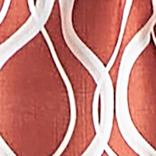 CHF Morocco Ogee Print Scallop Valance 58W x 14L Inch Clay