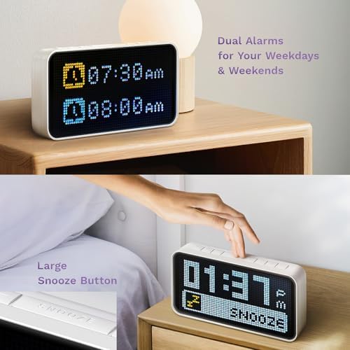 Dekala PixelRise Smart Alarm Clock for Bedroom