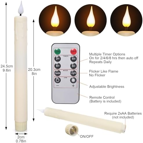 Elegant Black Wall Candle Holder Set with Remote Control