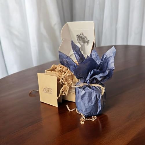 Voke Mens Luxury Pillar Candle with Wood Wick