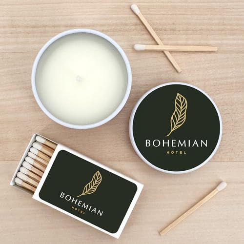 Custom Candles with Logo - 10 Pack - White Tin