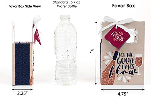 Big Dot of Happiness Wine Tasting Party Favor Boxes Set of 12