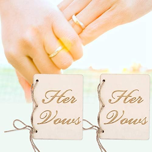 Wedding Vow Booklets Set of 2 with Hem Rope