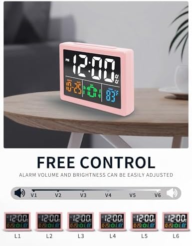 JALL Digital Alarm Clock with 55 LED Display