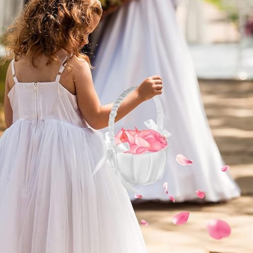 Wedding Flower Girl Baskets with Handle