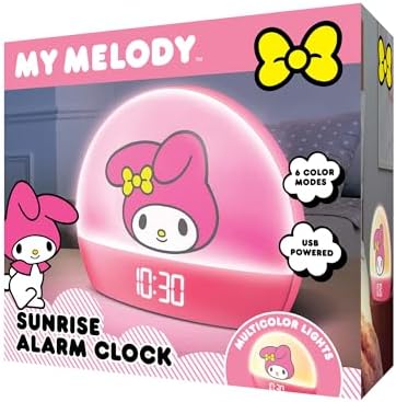 Hello Kitty Sunrise Alarm Clock with LED Display and USB Charging