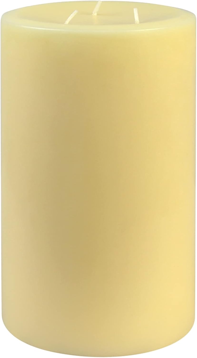 9 Inch Ivory Pillar Candle by Jeco