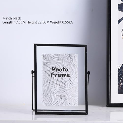 Elegant Art Deco Floating Flower Frame with Gold Geometric Design