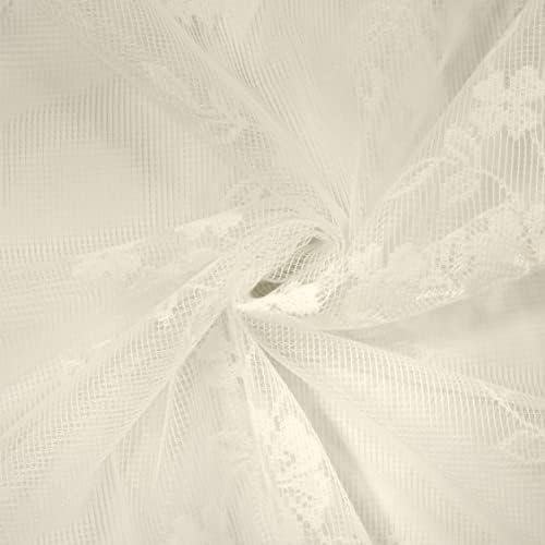 Loft Living Melody Jacquard Lace Curtain Swag Pair