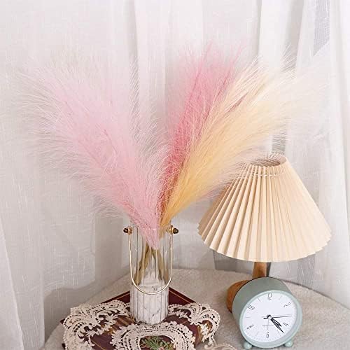 Ivory Dried Pampas Grass Branches 17 Inch for Home Wedding Decor