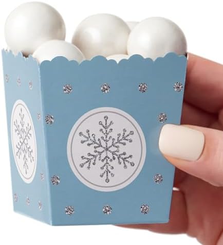 Big Dot of Happiness Winter Wonderland Party Favor Boxes Set of 12