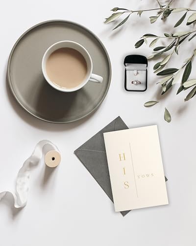 UNITED ESELL Modern Wedding Vow Book His and Hers