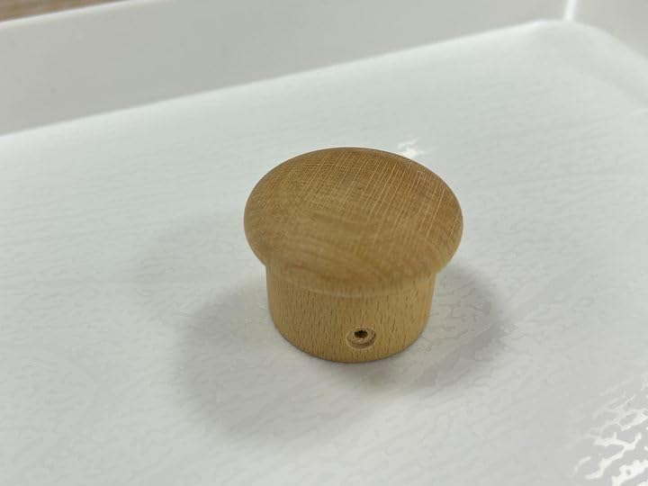 KUMGROT 2 Pcs Wood Curtain Rod Caps