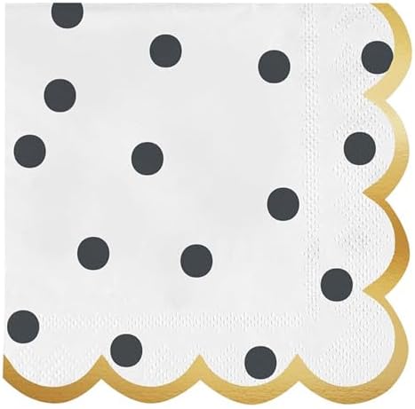Santa Barbara Design Studio Gold Foil Scalloped Cocktail Napkins 20 Count