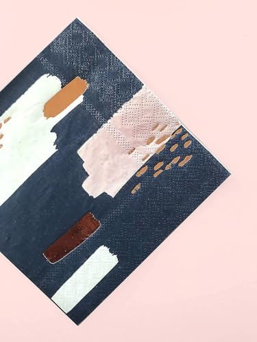 Harlow Grey Erika Navy Party Napkins Set 20 Ct