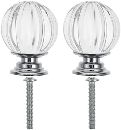 Crystal Curtain Finials Set for Modern Decor