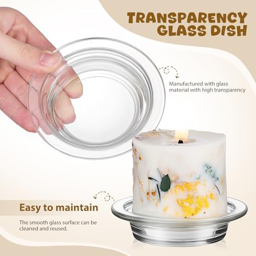 2Pcs Replacement Wax Warmer Tray Glass for Melter Lamp Oil Burner Candle