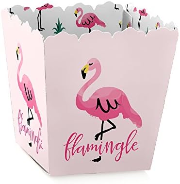 Big Dot of Happiness Pink Flamingo Party Favor Boxes Set of 12
