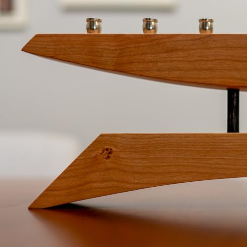 Handmade 9 Branch Modern Menorah Cherry