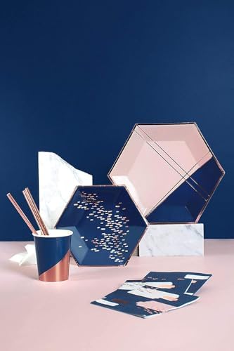 Harlow Grey Erika Navy Party Napkins Set 20 Ct