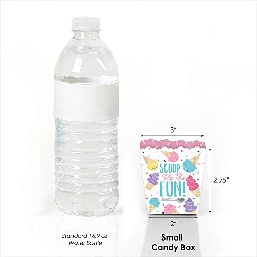 Big Dot of Happiness Ice Cream Party Favor Boxes Set of 12