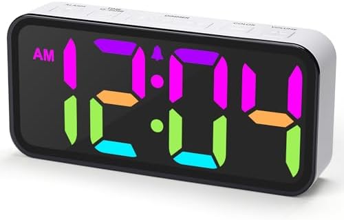 Ultra Loud Alarm Clock for Heavy Sleepers with RGB Night Light