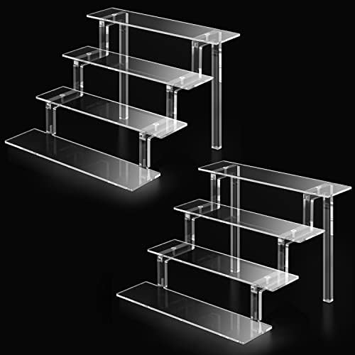 Kcrystenia Acrylic Risers Display Stand 4 Tier 2 Pack