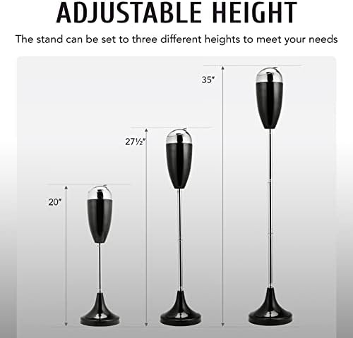 CO-Z Adjustable Ashtray with Lid 3 Height Options Black