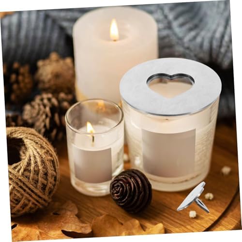 Elegant Stainless Steel Candle Holder Set for Small Jars