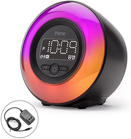 iHome PowerClock Glow Alarm Clock with Bluetooth and USB