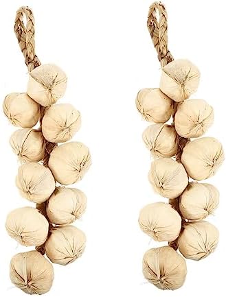 GLEAVI 2Pcs Realistic Fake Garlic Strings Decorative Props