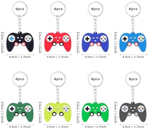 24PCS Video Game Party Favors Mini Game Controller Keychains