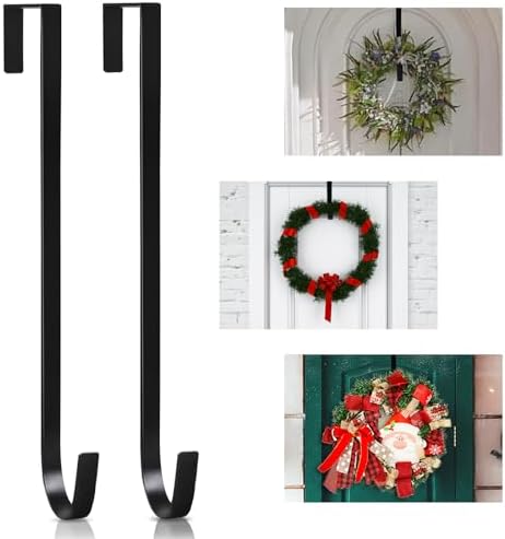 PECULA 2 Pack 14 Inch Wreath Hangers for Front Door