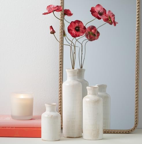 Sullivans White Ceramic Vase Set for Home Decor