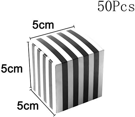 Small Cube Candy Boxes Bulk Black and White Striped Party Favors