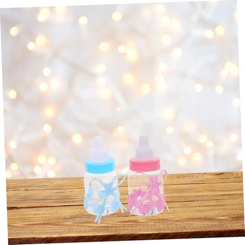 Unomor 12pcs Mini Feeding Baby Bottle Candy Boxes with Ribbon